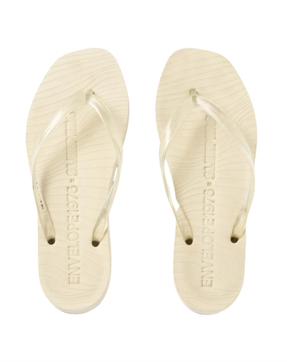 Tapered Envelope Flip Flop - Cream Transparent - Sleepers 